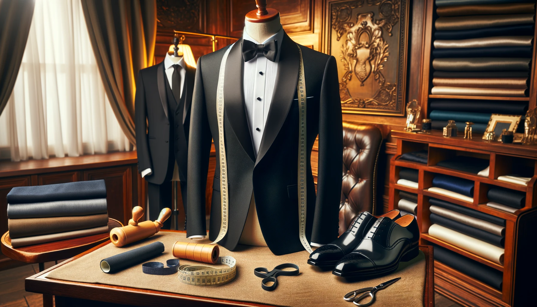 A tuxedo and its accessories