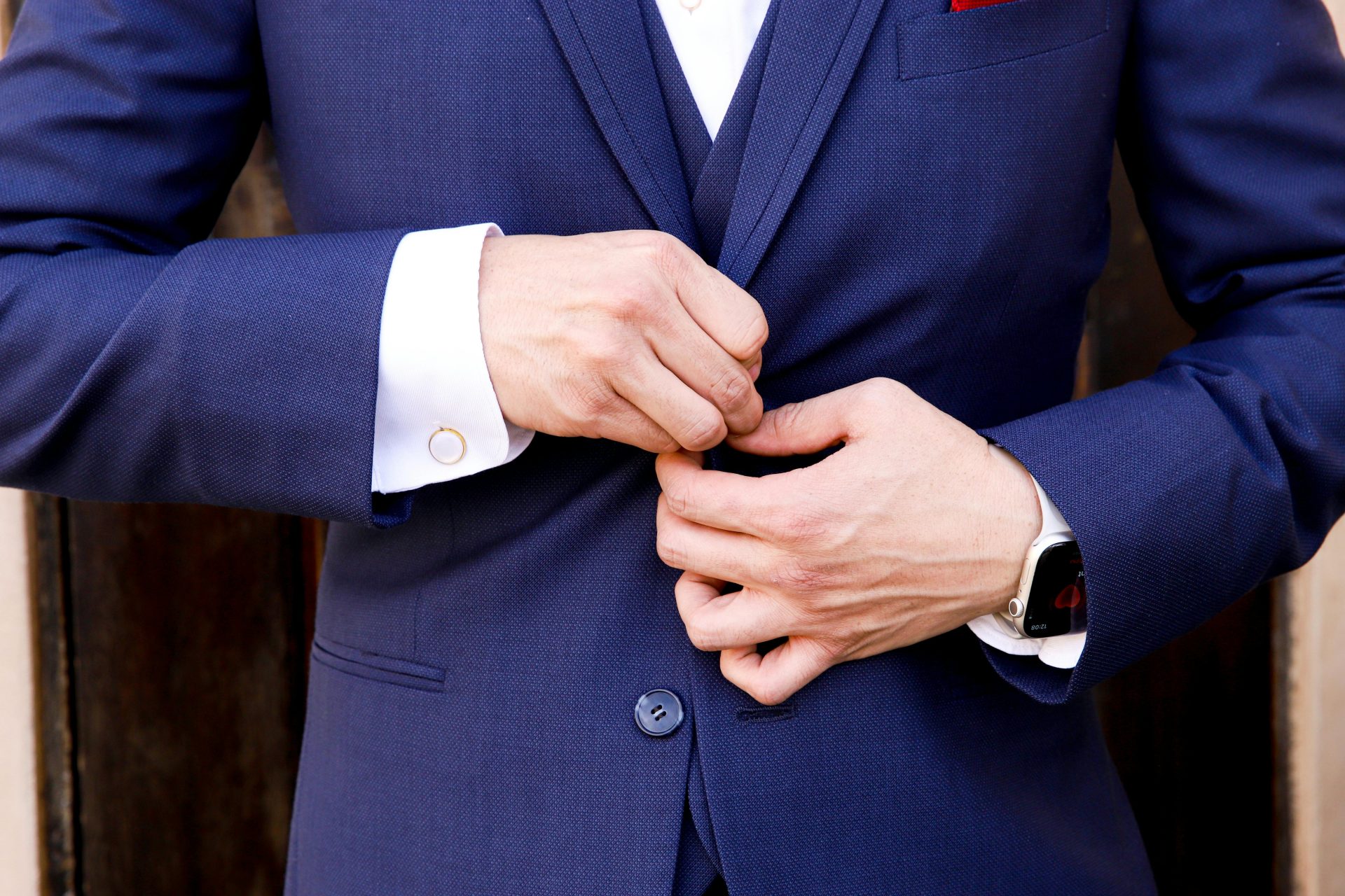navy blue suit